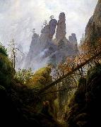 Caspar David Friedrich Rocky Ravine oil painting artist